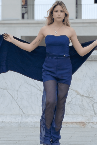 Jumpsuit divisibile Sartoria Galli per Scuderie Blue Milano Jumpsuit divisibile Sartoria Galli per Scuderie Blue Milano